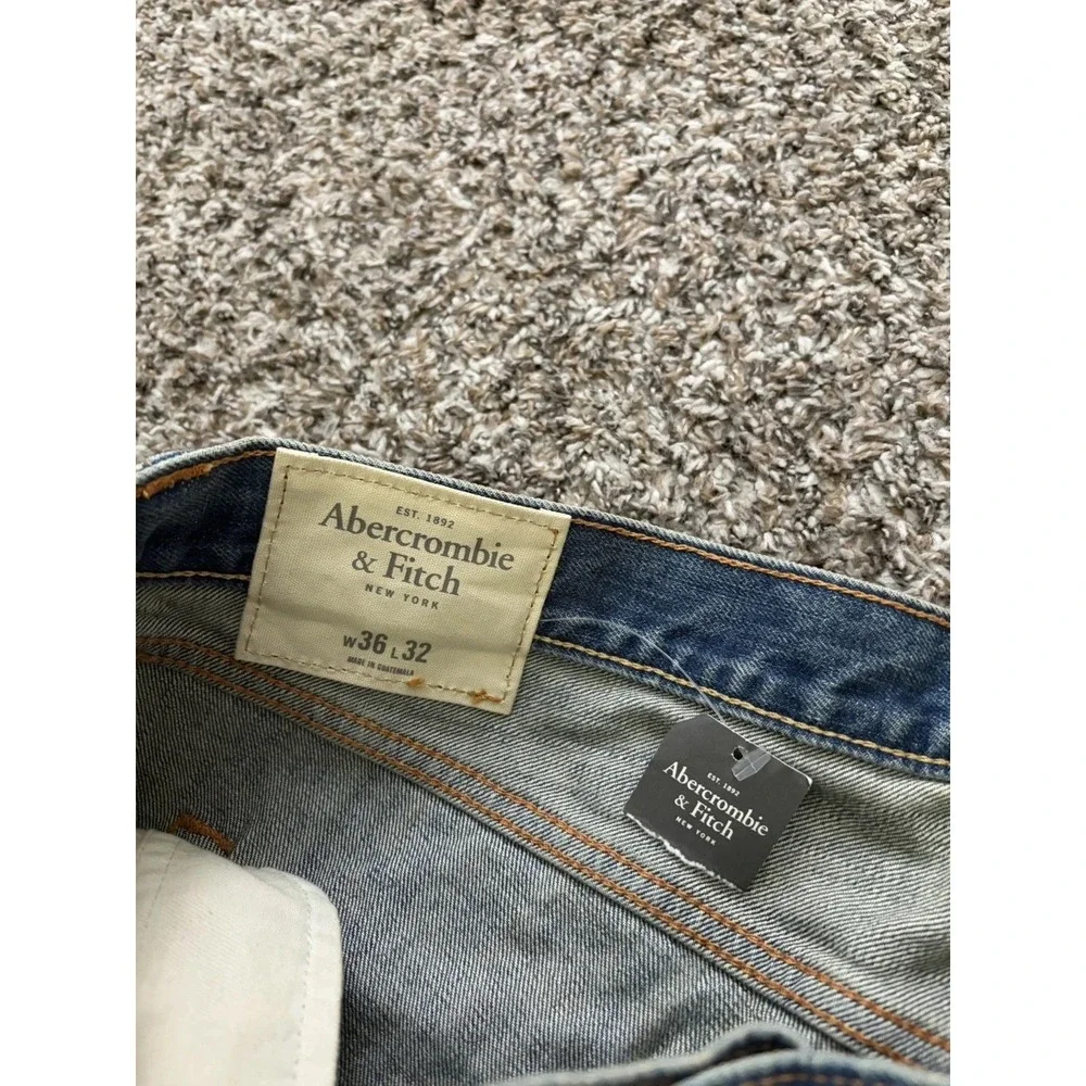 Abercrombie & Fitch Jeans Men's 36x32 The AF Skinny Fit Distressed NWT
